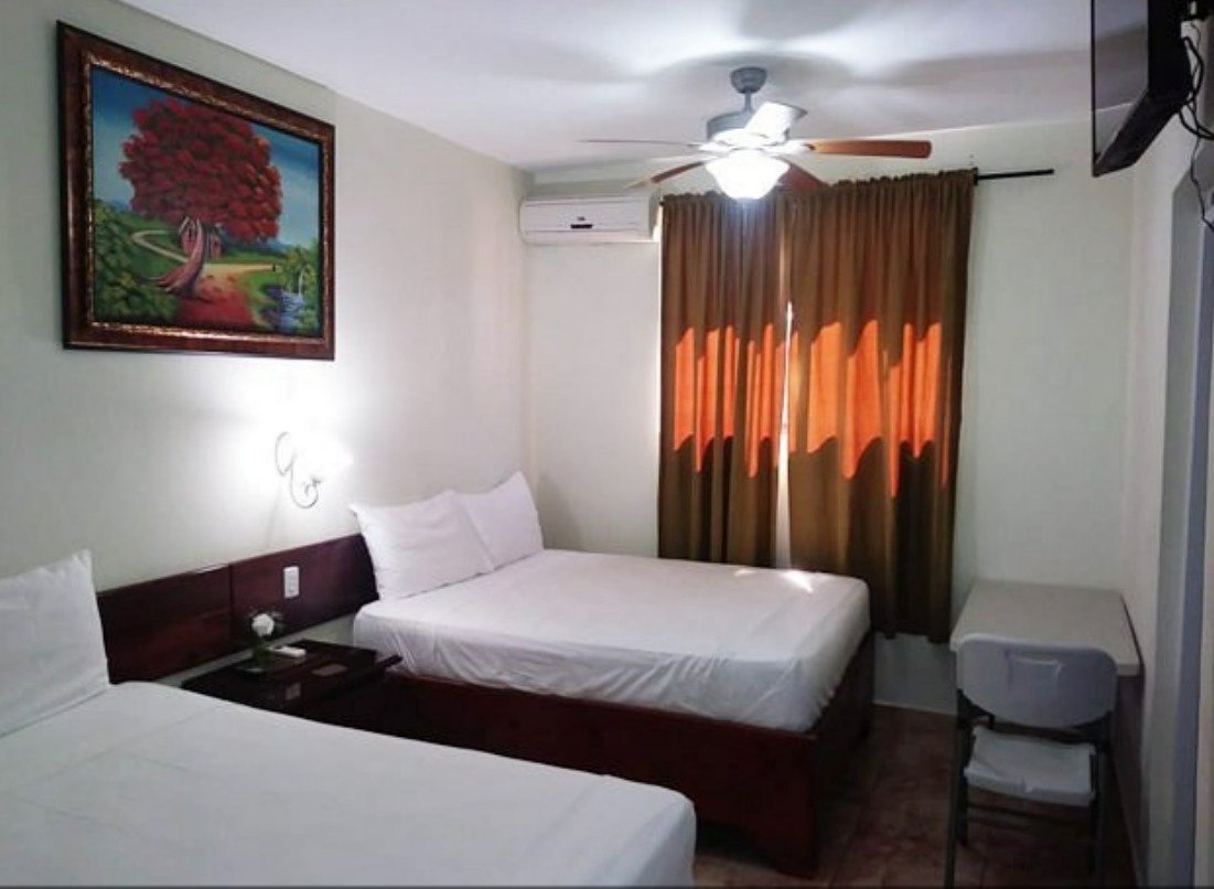 Nice Double Room at Spring Hotel in downtown Samana.